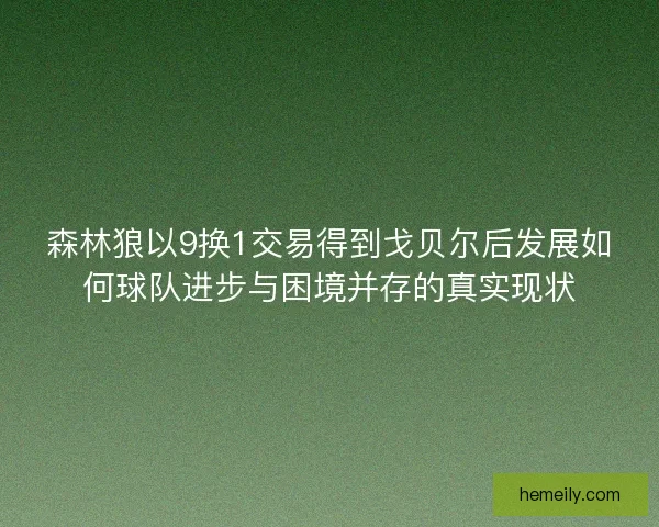森林狼以9换1交易得到戈贝尔后发展如何球队进步与困境并存的真实现状